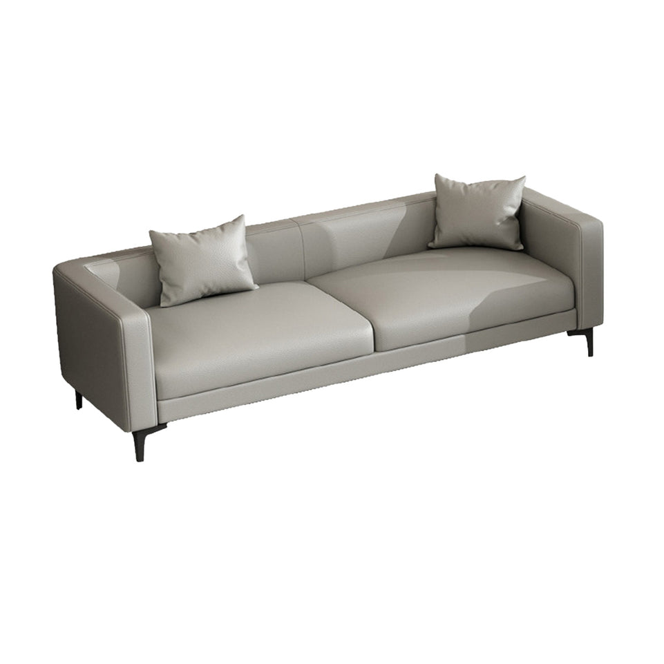 Modern Reception Desk with Genuine Leather, Sectional & Modular for Office Lobby