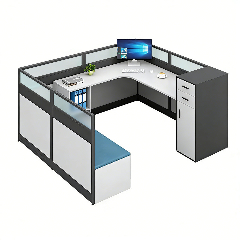 Versatile Workstation with Foldable Napping Bed – Modern Office Desk and Chair Combo BGZ-K001