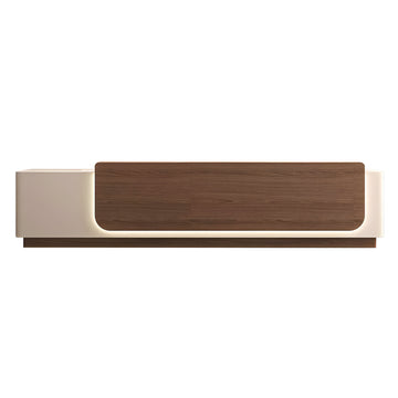 Retail Reception Desk 63-157 in Wide with File Drawers, LED Lighting & Transaction Counter