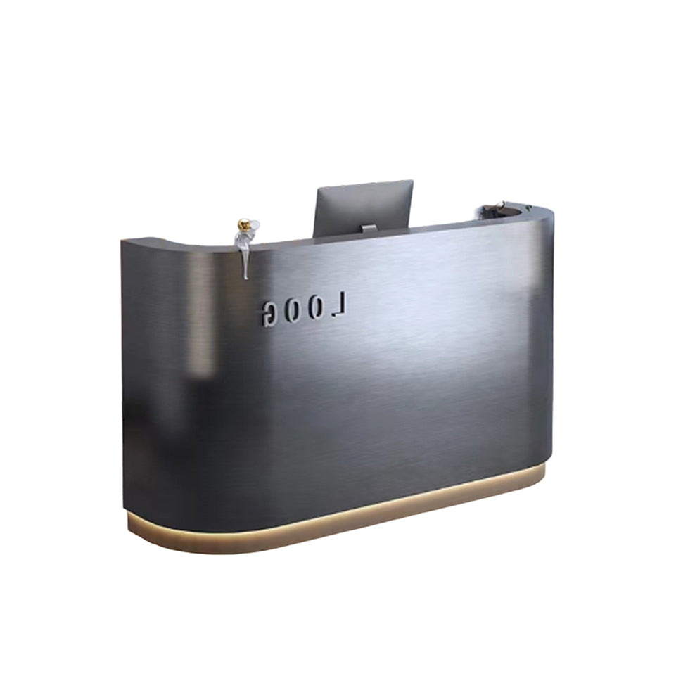 Innovative Reception Desk With Stainless Steel Design, Spacious Counter For Retail And Salon Use JDT-2008