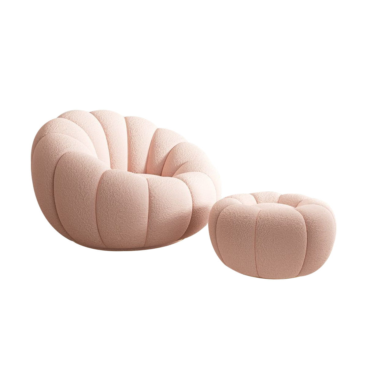 Cream Style Lazy Sofa Reclining Sleepy Pumpkin Sofa Chair BSF-2066
