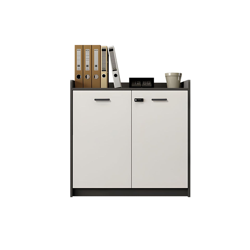 Contemporary Floor-Standing Office File Cabinet with Lockable Storage, Adjustable Shelves, and Spacious Drawers CWG-2176