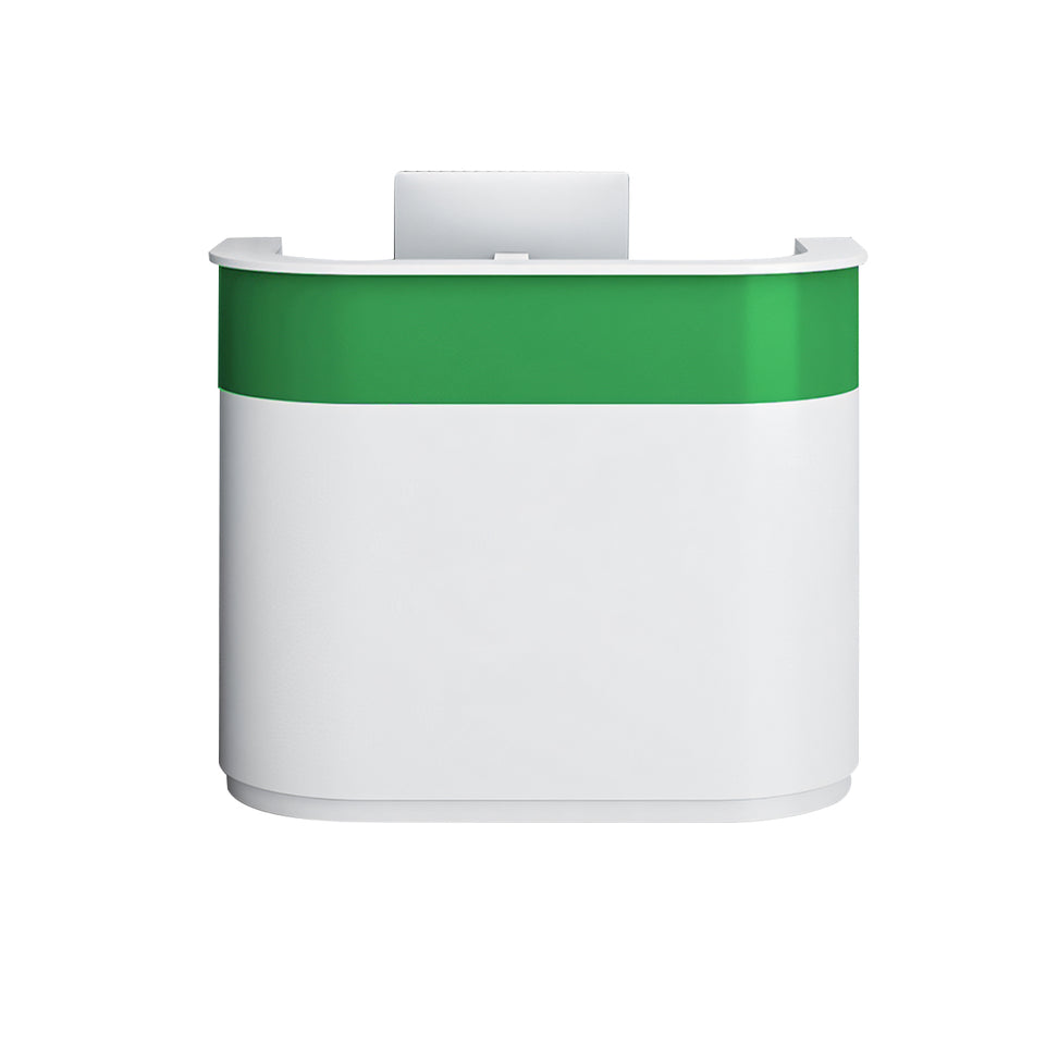 Streamlined Lacquered Volunteer Reception Desk With Dual Countertops And Ample Storage YLJJ-2023