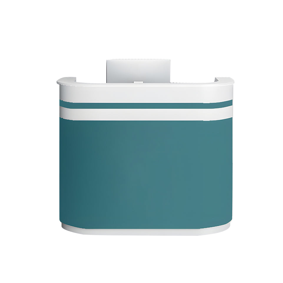 Streamlined Lacquered Volunteer Reception Desk With Dual Countertops And Ample Storage YLJJ-2023