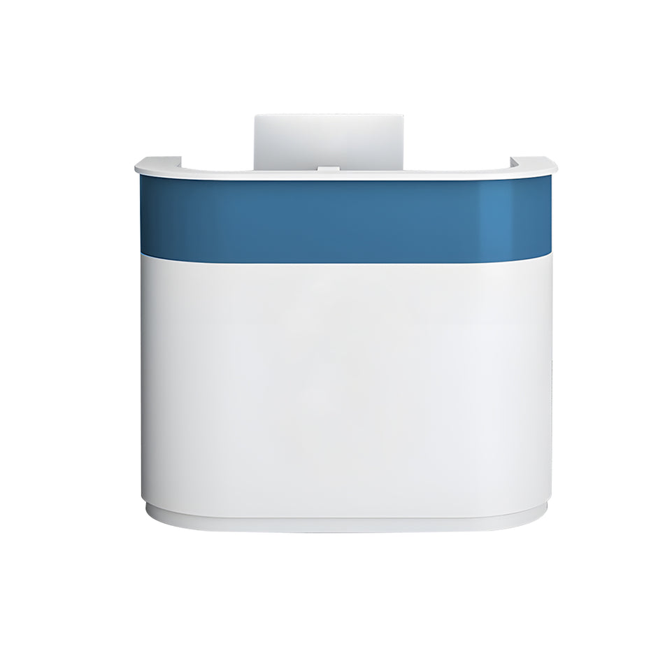 Streamlined Lacquered Volunteer Reception Desk With Dual Countertops And Ample Storage YLJJ-2023