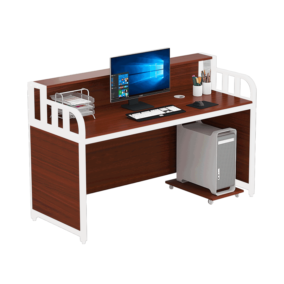 Stylish Modern Office Desk With Dual Storage Shelves And Space-saving Design BGZ-2029