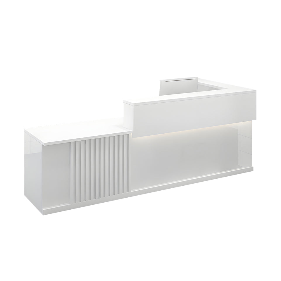 Sleek Modern Reception Desk with Dual-Layer Surface for Restaurants, Hotels, and Commercial Spaces JDT-2327