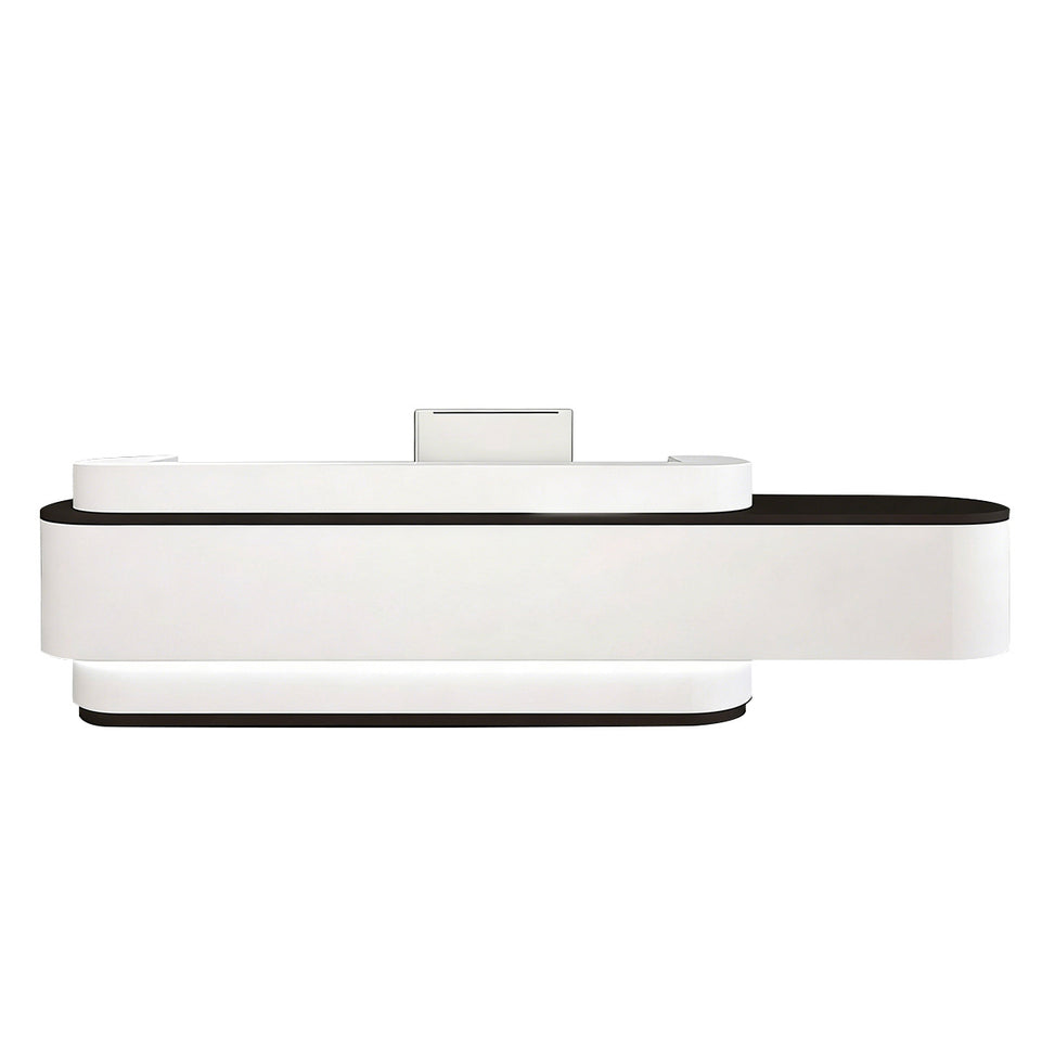 Unique Design Straight Reception Desk with Storageand Custom Logo for Salons JDT-086