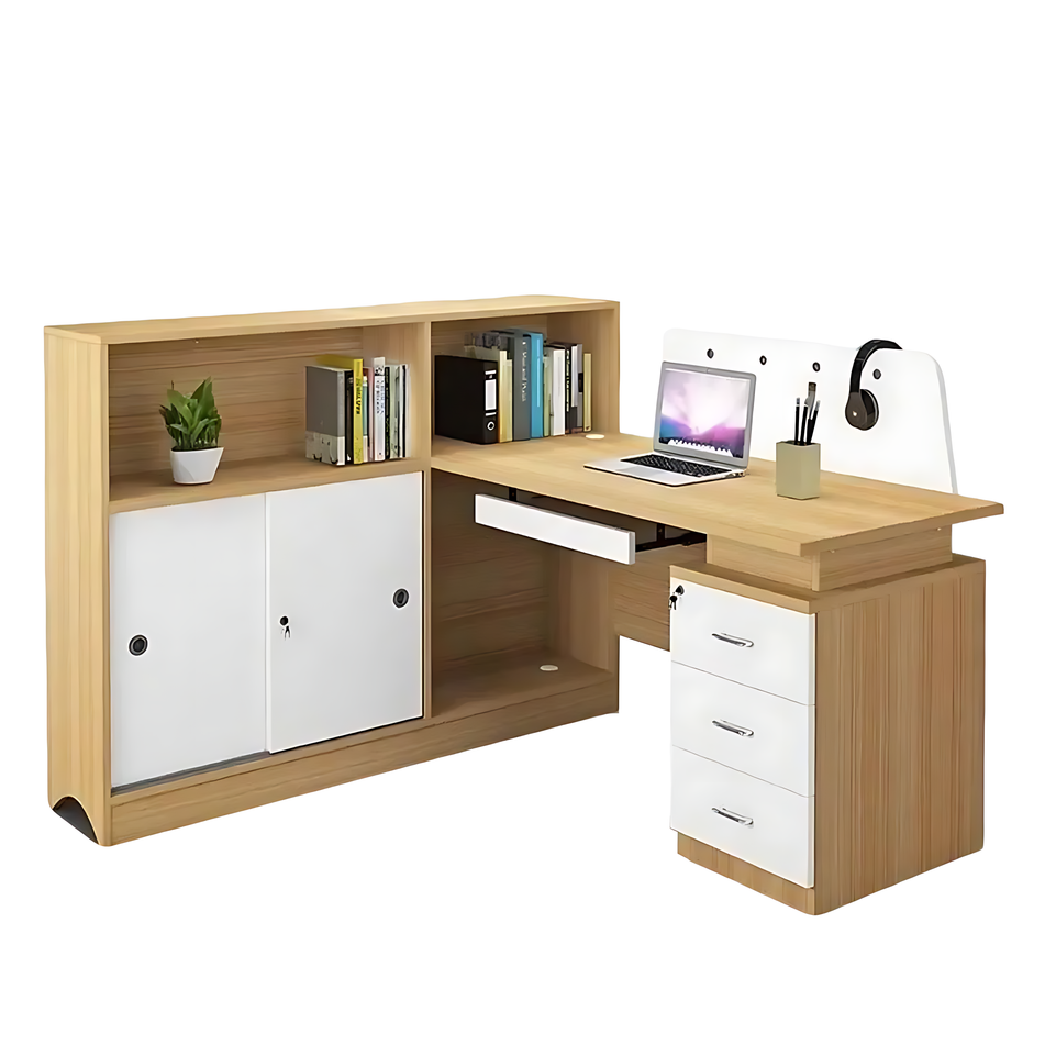 Modern Office Desk and Chair Set for Six with Partition Dividers BGZ-013