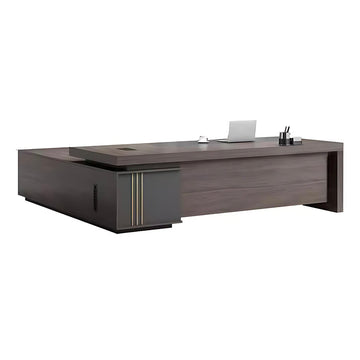 Boss Office Computer Executive Desk Double Layer Boss Desk With Dual Cabinet Design LBZ-1031