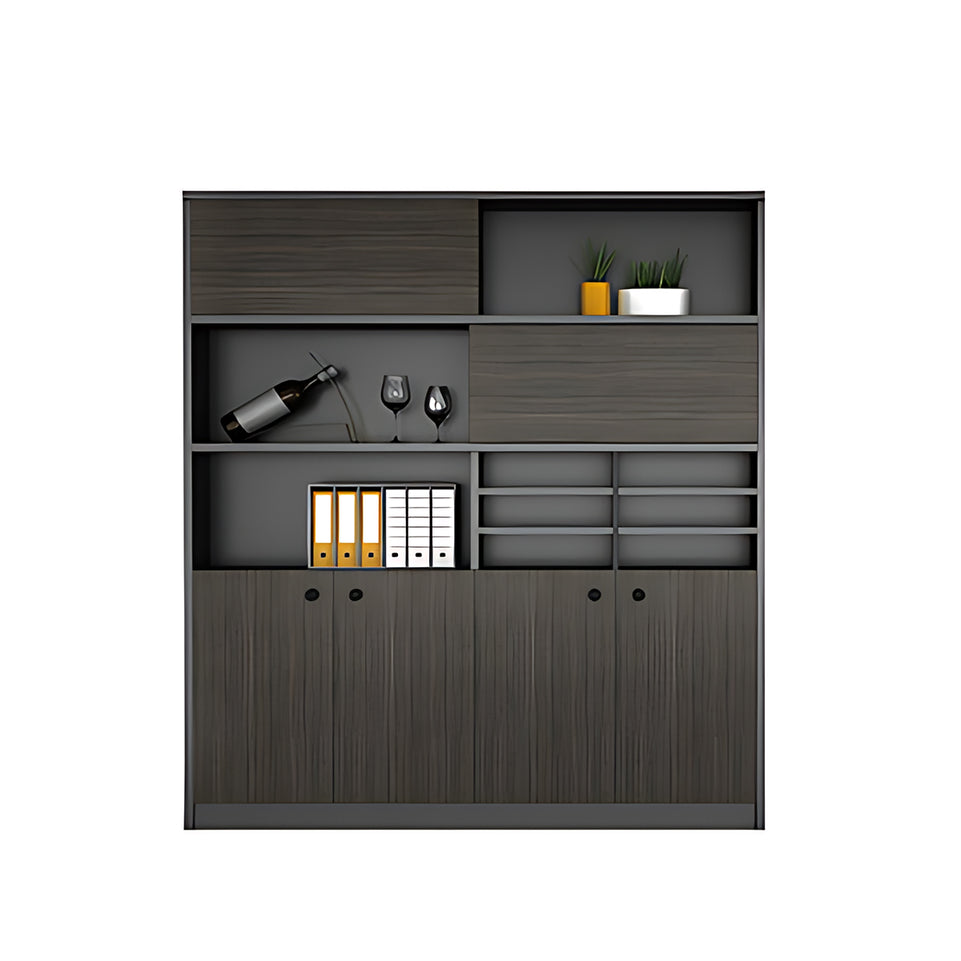 High-end Managerial Executive Desk With Marble Pattern and Side Cabinet LBZ-10198