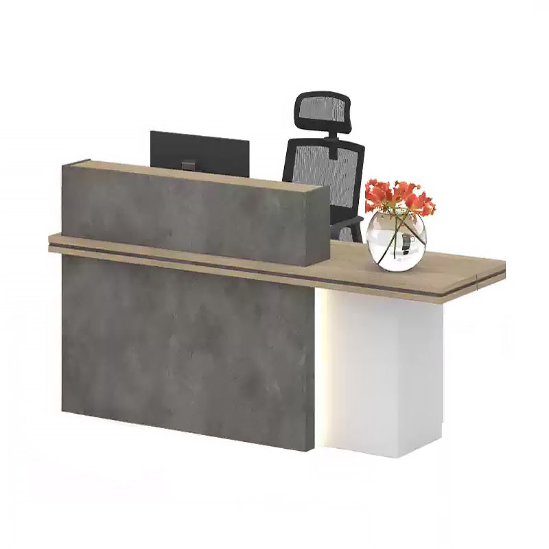 Modern Industrial Style Office LED Light Reception Desk with Lights JDT-722
