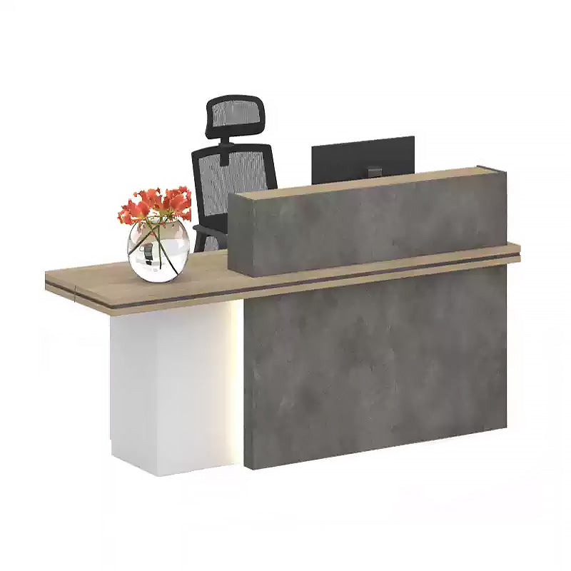 Modern Industrial Style Office LED Light Reception Desk with Lights JDT-722