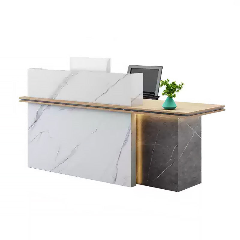 Modern Industrial Style Office LED Light Reception Desk with Lights JDT-722