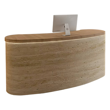 Elegant and Classic Reception Desk with Rounded Corner Design JDT-2235