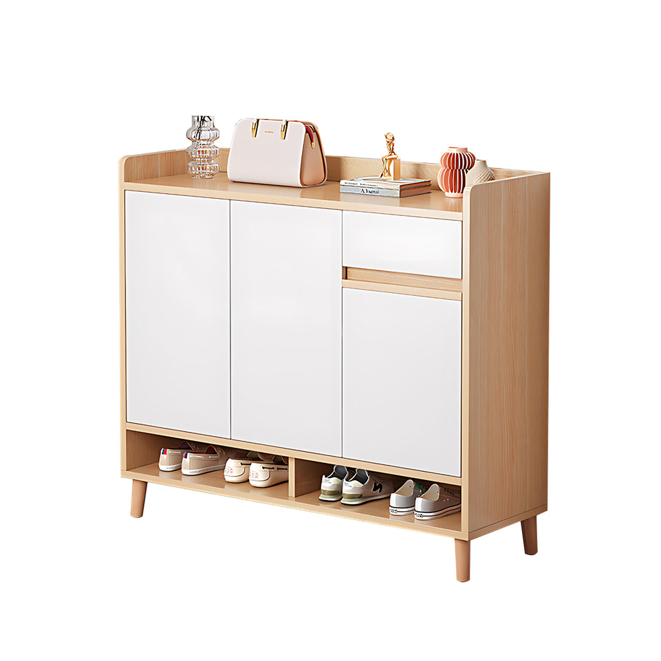 Premium Solid Wood Entryway Shoe Cabinet With Spacious Storage, Adjustable Shelves And Soft-Close Press Doors For Modern Homes CWG-02266