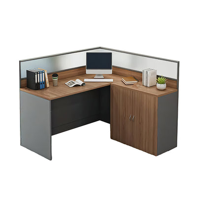 Office Computer Desk L-Shaped Multifunctional Large Capacity Storage Staff Desk L-shaped desk YGZ-1075