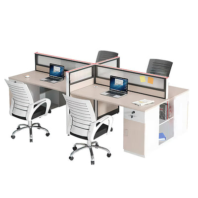 Office Furniture Computer Desk Chair Set with Locking Locker Employee Desk and Office Chair Combination YGZ-1010