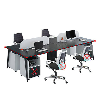 Premium Office Computer Desk Modern Creative Studio Desk Unique Partition Design YGZ-1077