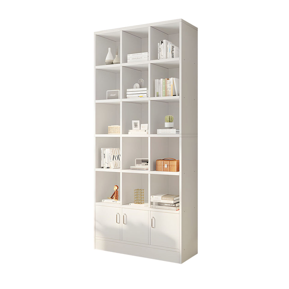Spacious Floor-to-Ceiling Wooden Bookcase – Multi-Layer Dustproof Storage Cabinet for Home with Deep Shelves CWG-2178