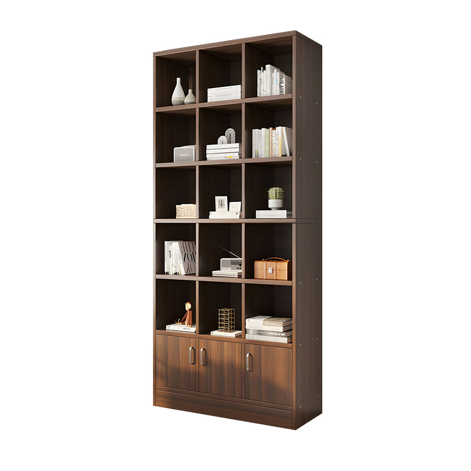 Spacious Floor-to-Ceiling Wooden Bookcase – Multi-Layer Dustproof Storage Cabinet for Home with Deep Shelves CWG-2178