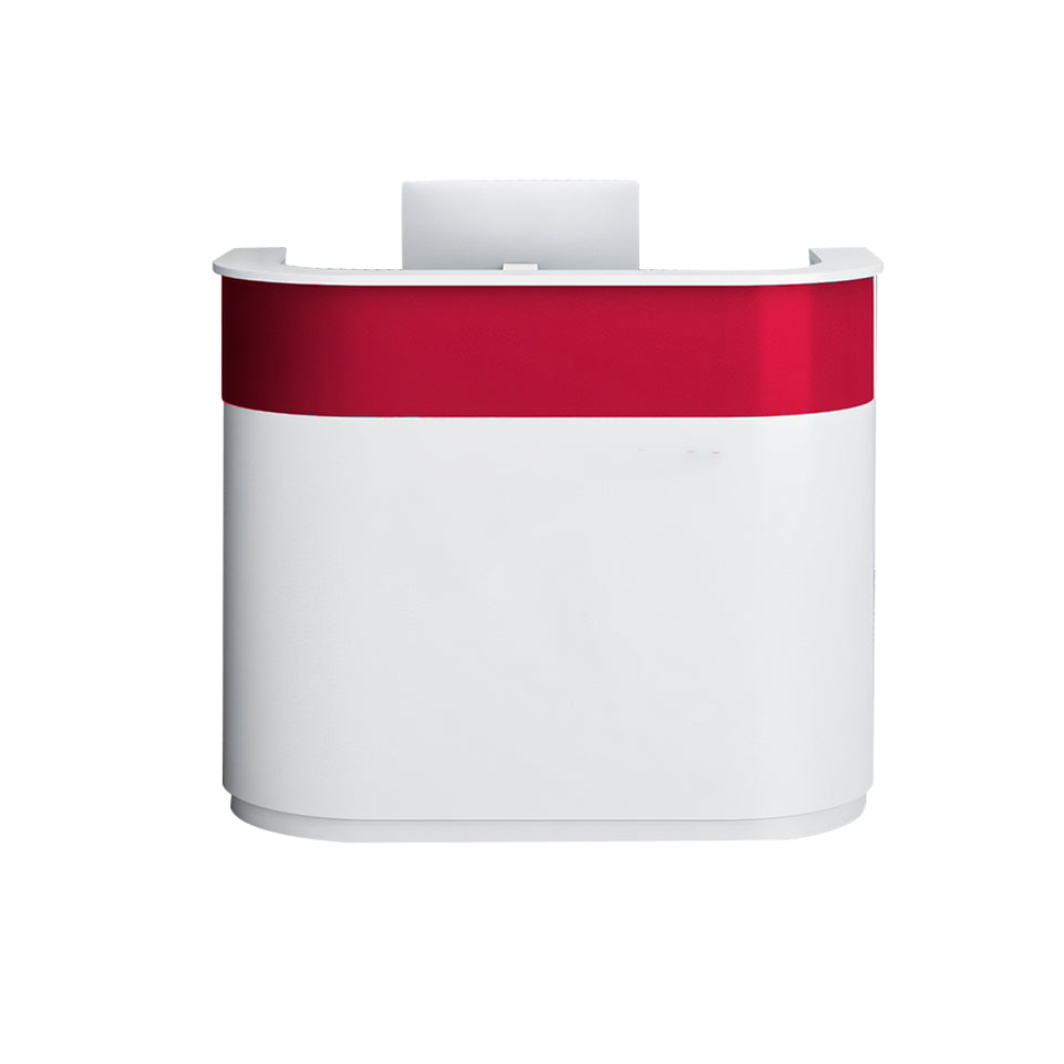 Streamlined Lacquered Volunteer Reception Desk With Dual Countertops And Ample Storage YLJJ-2023