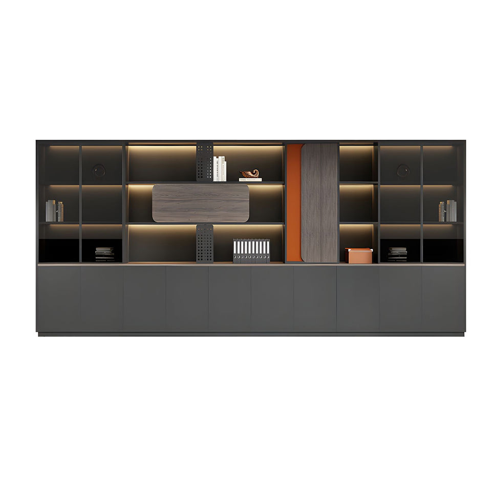 Chic Modular Wooden Office File & Book Cabinet for Manager Desks and Workspace Storage WJG-2171