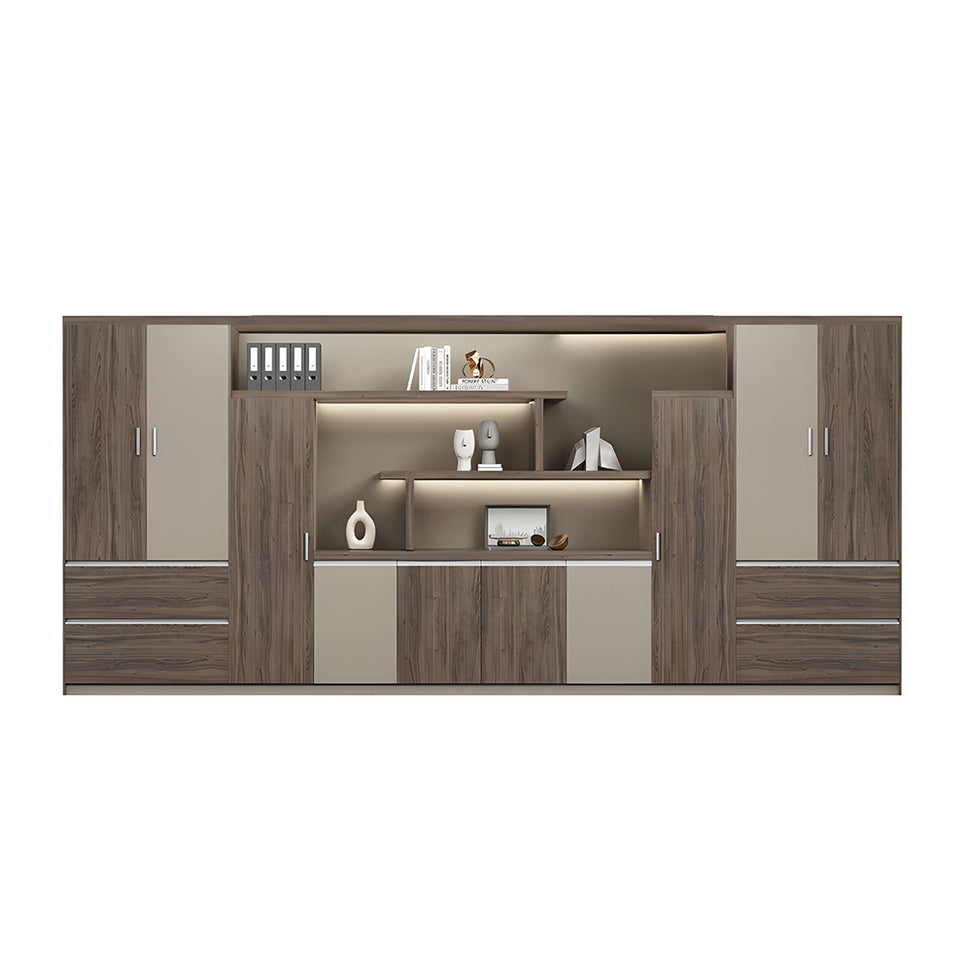 Premium Wooden Executive Lockable Cabinet, Modern Office Storage Cabinet, Background Storage and Archive Bookcase WJG-2169