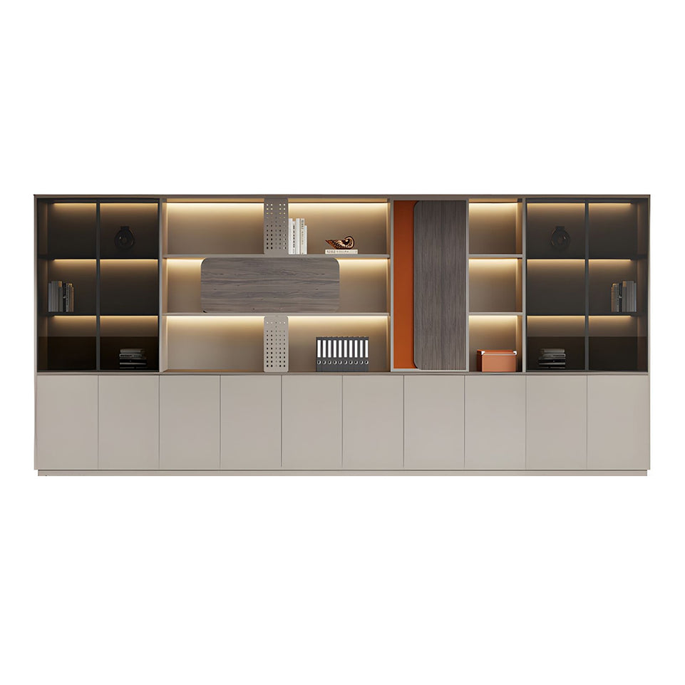 Chic Modular Wooden Office File & Book Cabinet for Manager Desks and Workspace Storage WJG-2171