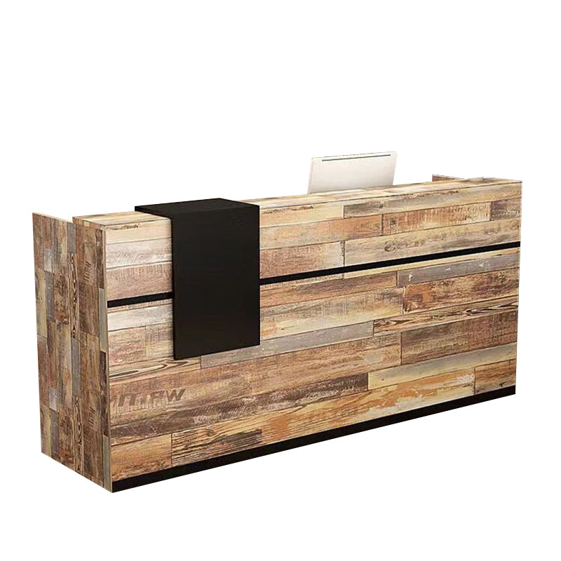 Compact Front Desk with Keyboard Tray and CPU Holder for Shops JDT-10101