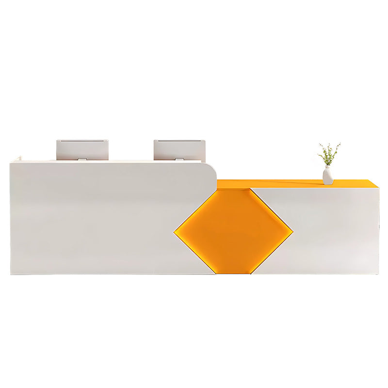 Simple Modern White Company Reception Desk Rectangular Front Reception Desk JDT-783