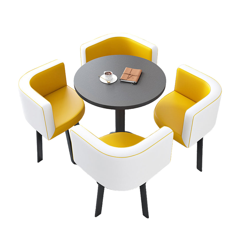 Reception Table with 4 Chairs for Small Cafés or Waiting Areas JDZH-2022