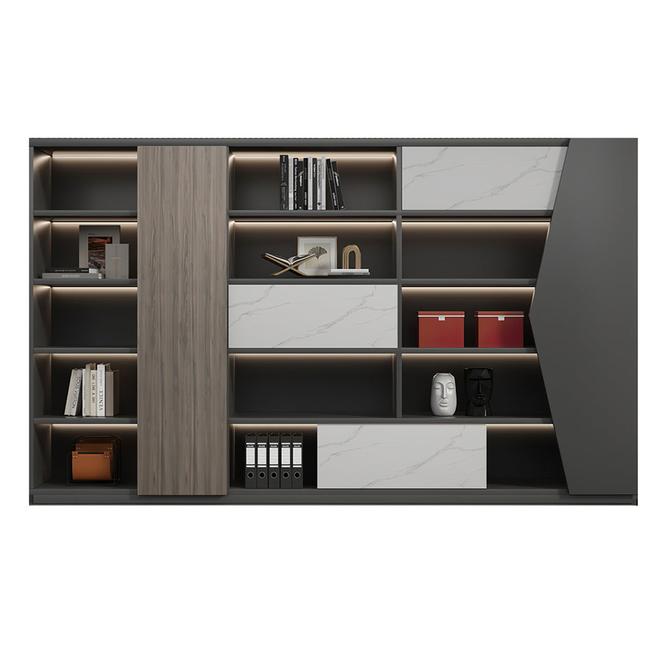 Modern L-Shaped Executive Desk with Combination Lock Drawers LBZ-2111