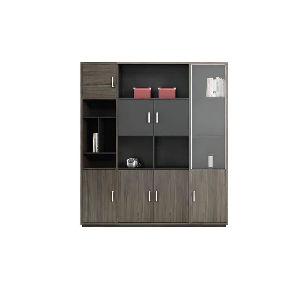 Modern L-Shaped Executive Desk with Drawers and Cabinet LBZ-2091