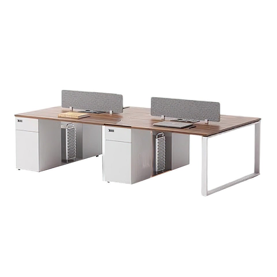Classic Office Desk Furniture Compact Work Desk Four Person Storage Workstation YGZ-1082