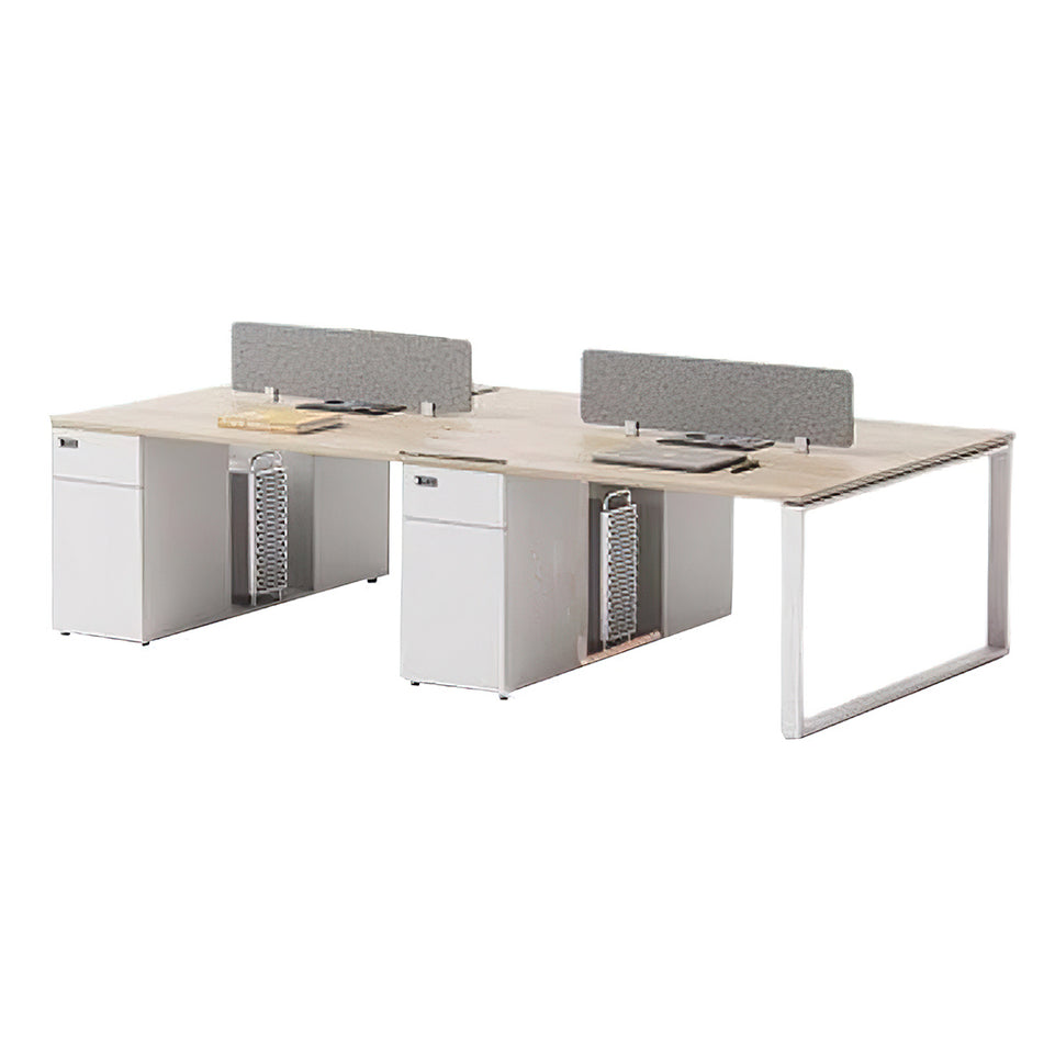 Classic Office Desk Furniture Compact Work Desk Four Person Storage Workstation YGZ-1082