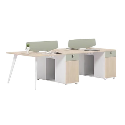 Wooden Computer Desk Office Furniture with Multifunctional Storage and a Stylish Partition Design YGZ-1083