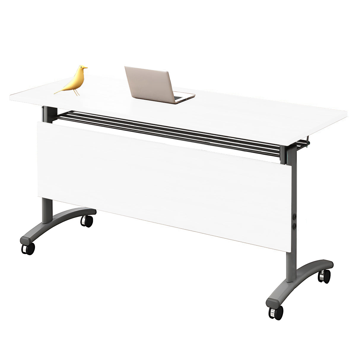 Versatile Folding Conference Table Mobile Training Desk With Flip Mechanism HYZ-2042
