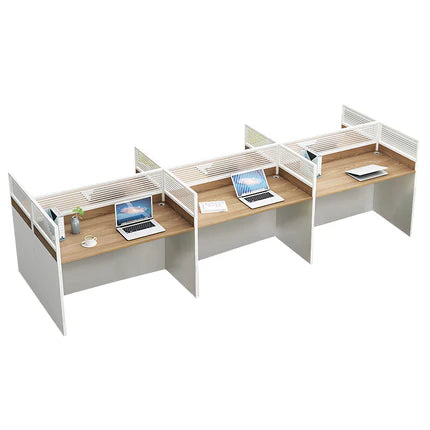Modern L-Shaped Office Desk with Screen Divider for Employee Workstations BGZ-222