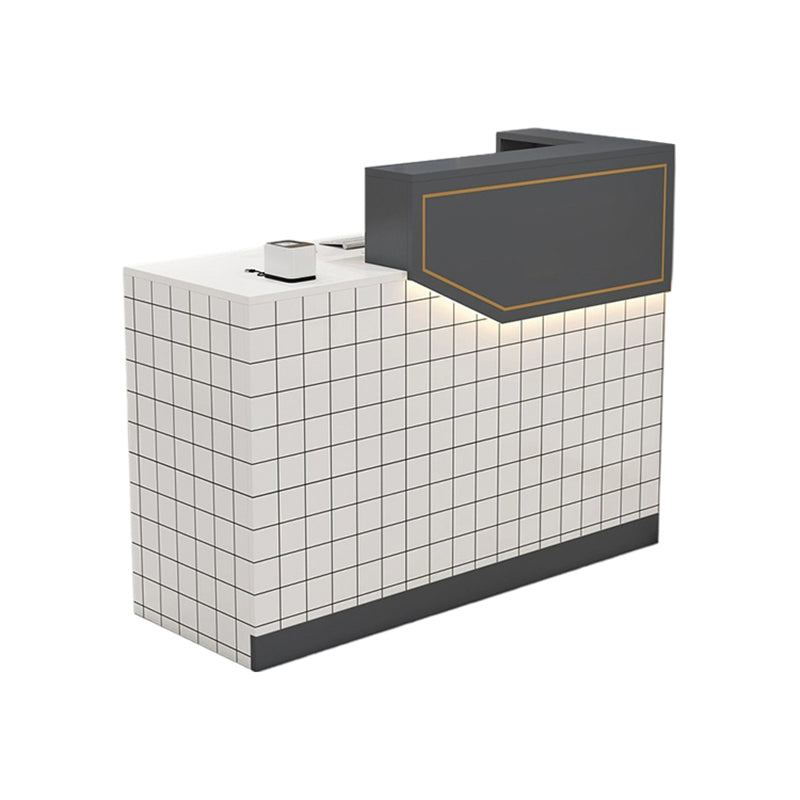 Small Front Desk with Corner and Keyboard Tray for Clothing Stores and Salons JDT-1047