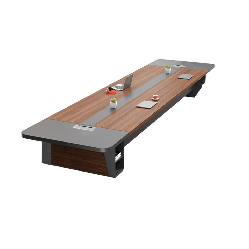 Modern Rectangular Conference Table with Under-Desk Storage for Office HYZ-7161
