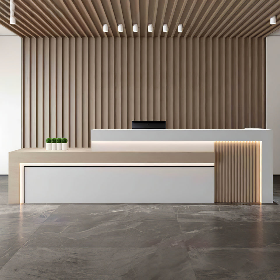 Modern Office Reception Desk with Storage for Lobby or Reception Area JDT-2071 (In Stock)