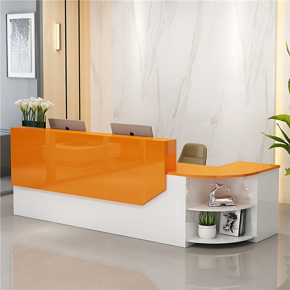 Simple L-shape Wooden Front Reception Desk with Filing Cabinet JDT-761-071-EKC(East Coast)