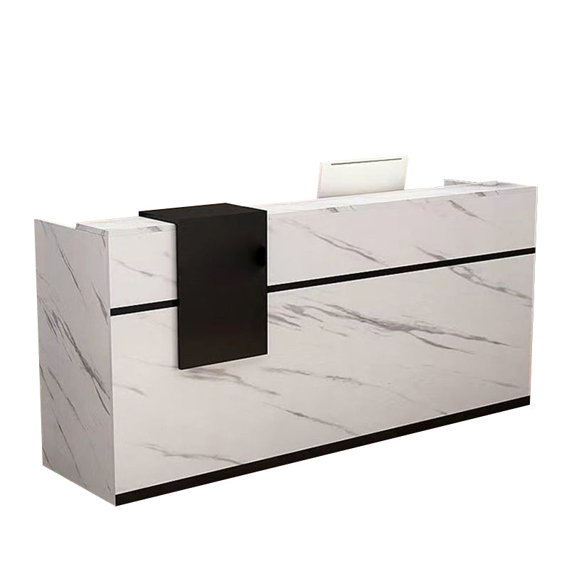 Compact Front Desk with Keyboard Tray and CPU Holder for Shops JDT-10101