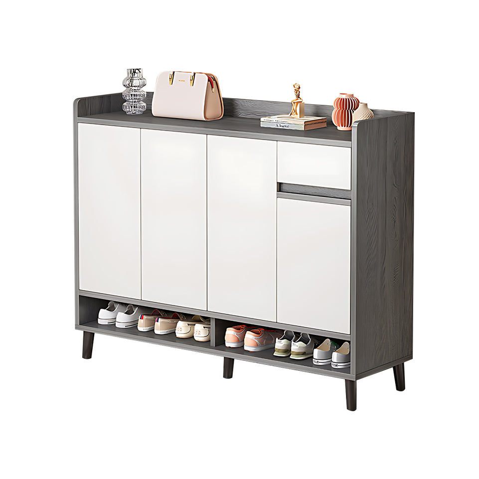 Premium Solid Wood Entryway Shoe Cabinet With Spacious Storage, Adjustable Shelves And Soft-Close Press Doors For Modern Homes CWG-02266