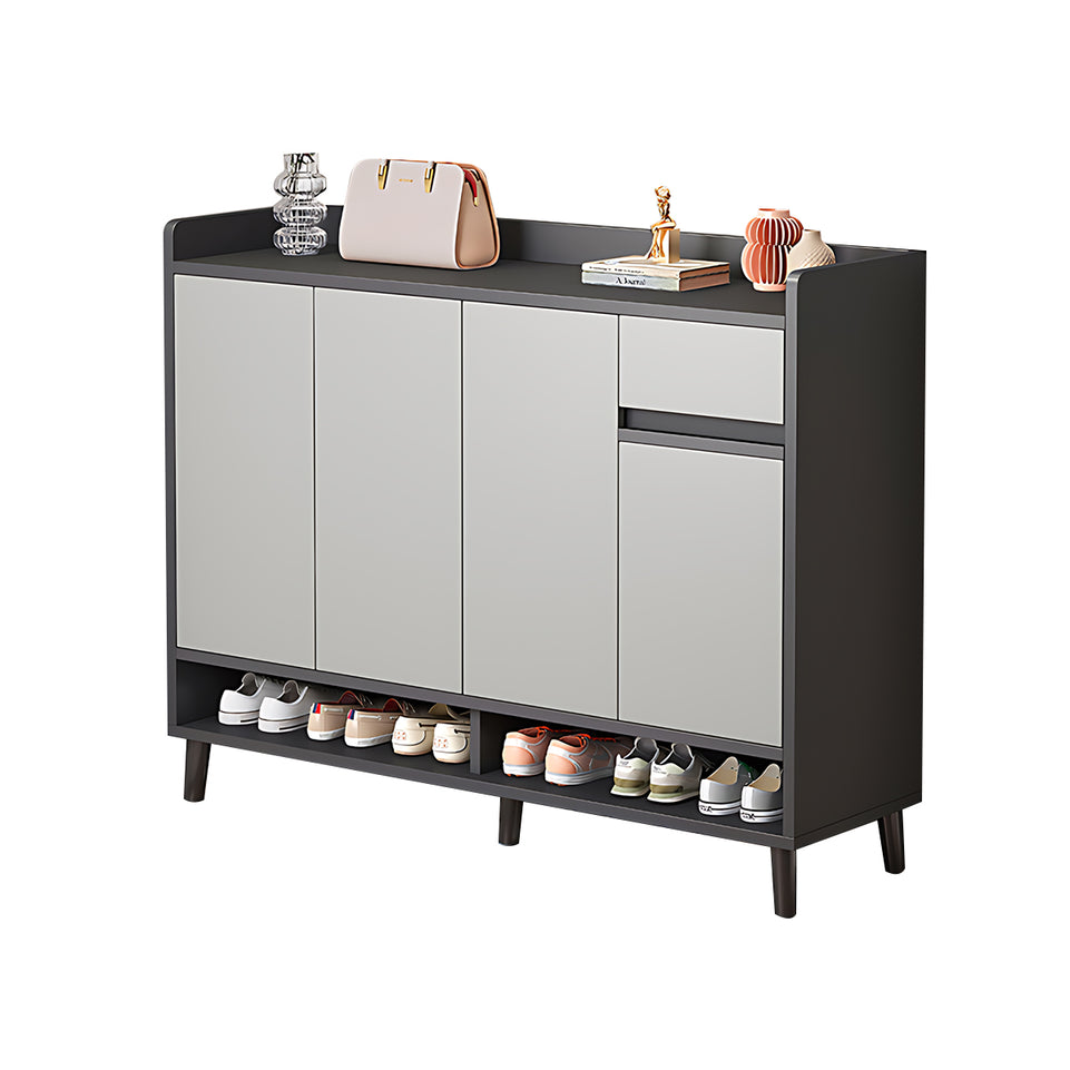 Premium Solid Wood Entryway Shoe Cabinet With Spacious Storage, Adjustable Shelves And Soft-Close Press Doors For Modern Homes CWG-02266