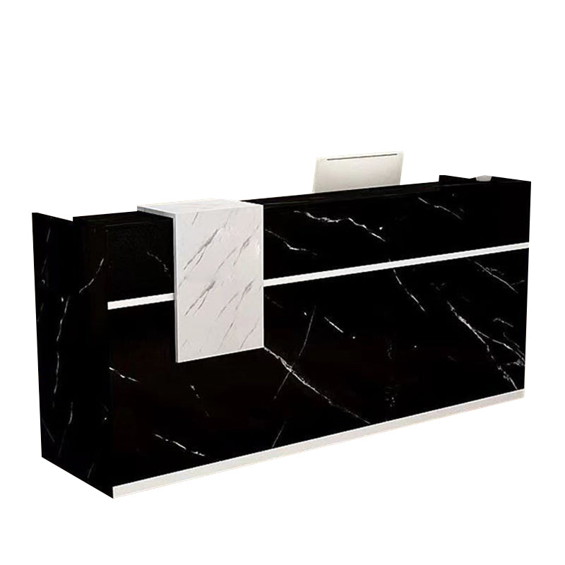 Compact Front Desk with Keyboard Tray and CPU Holder for Shops JDT-10101