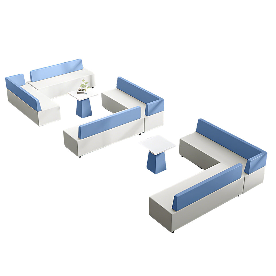 Modern Scratch-Resistant Corner Sofa with Solid Wood Frame for Office Reception and Lounge Areas JDZH-2081