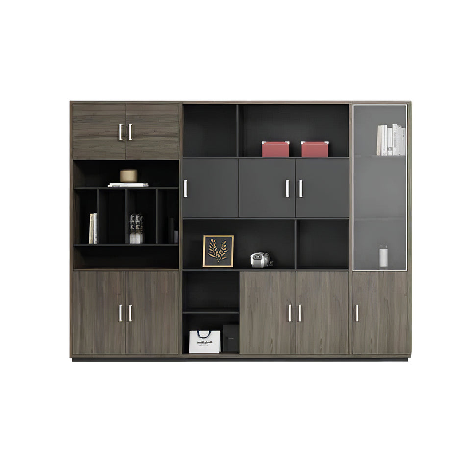 Modern L-Shaped Executive Desk with Drawers and Cabinet LBZ-2091