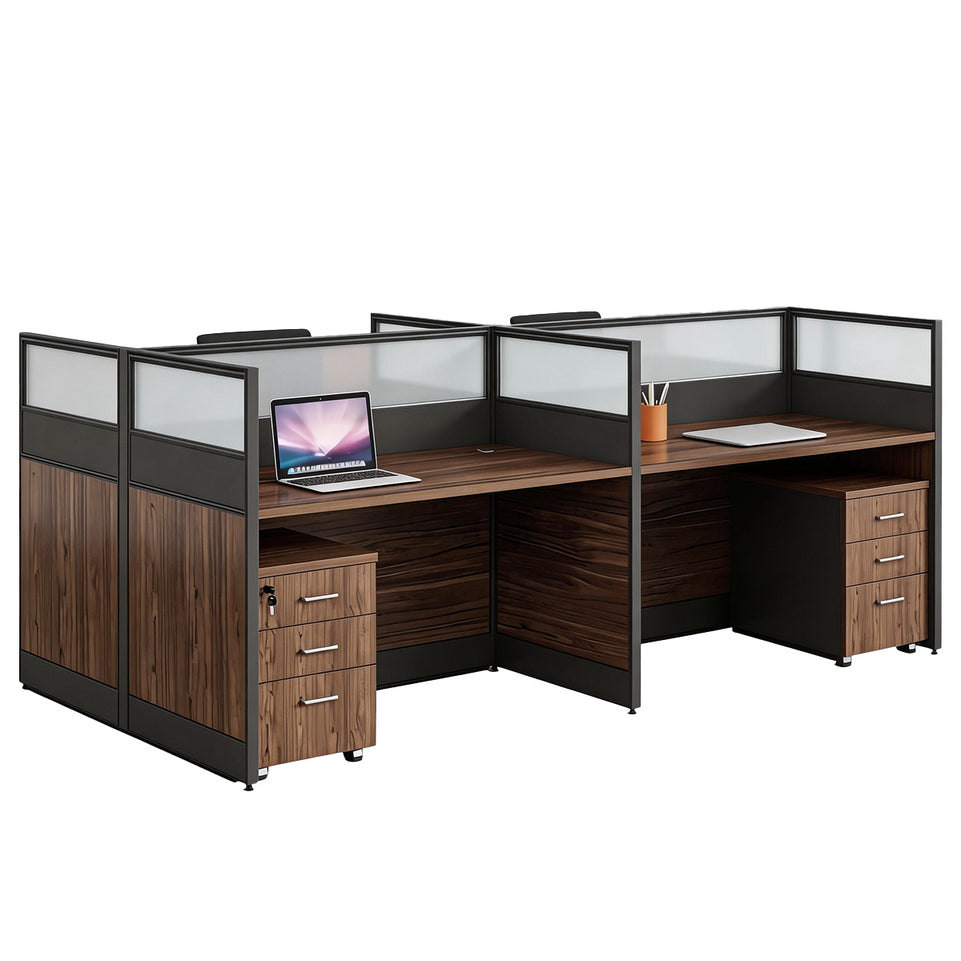 Efficient Office Setup: Modern Staff Desk and Chair Set with Computer Desk BGZ-006